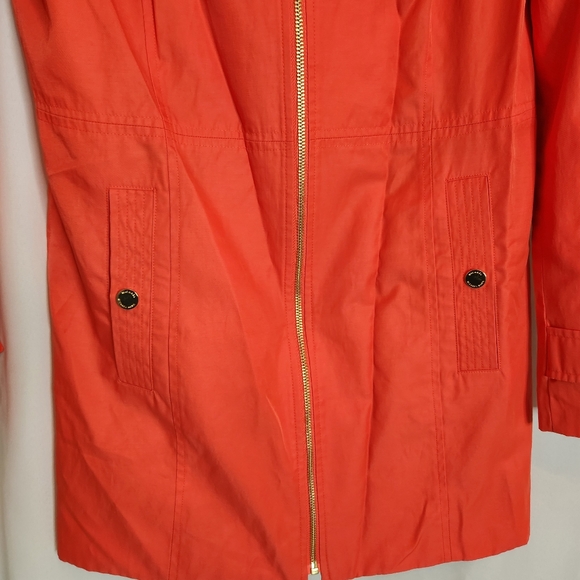 MICHAEL KORS WOMENS ORANGE ZIP-UP COAT Small - Picture 6 of 11